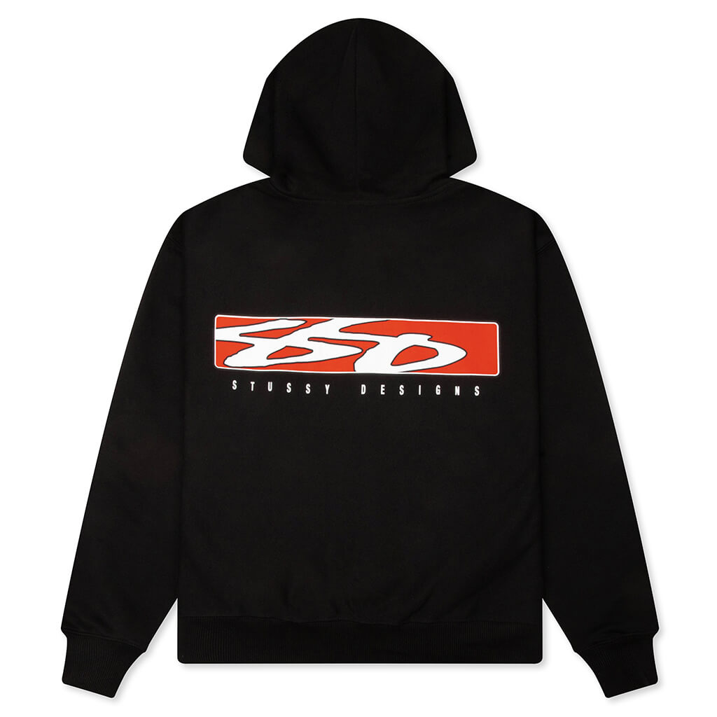 トップス Stussy Designs S BOX ZIP HOODIE S Box Zip Hoodie - Black – Feature
