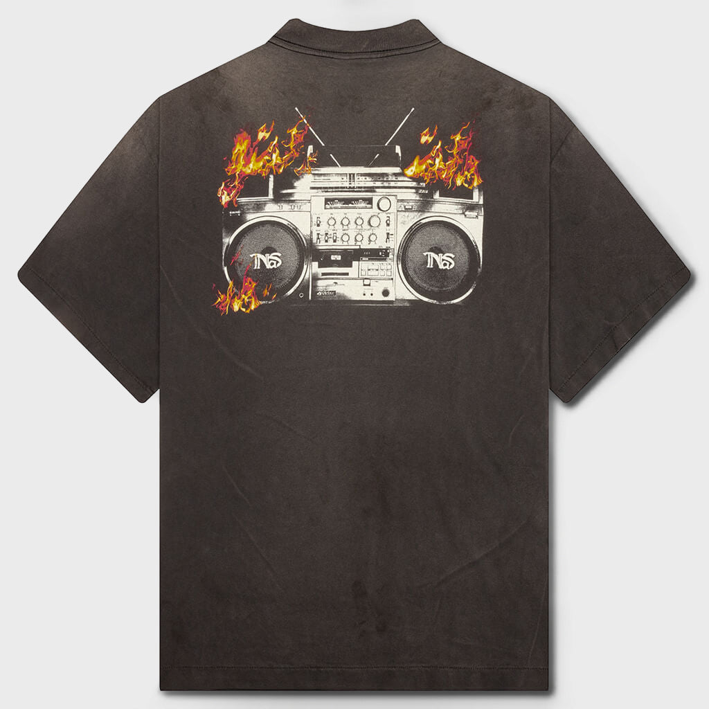 Saint M6 x Nas Radio Tape On Fire S/S Tee - Black – Feature