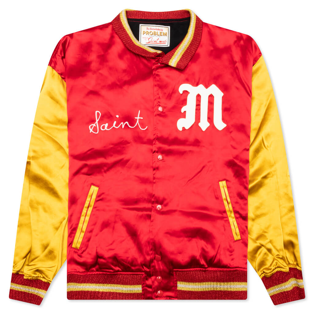 Saint Varsity Jacket - Red – Feature