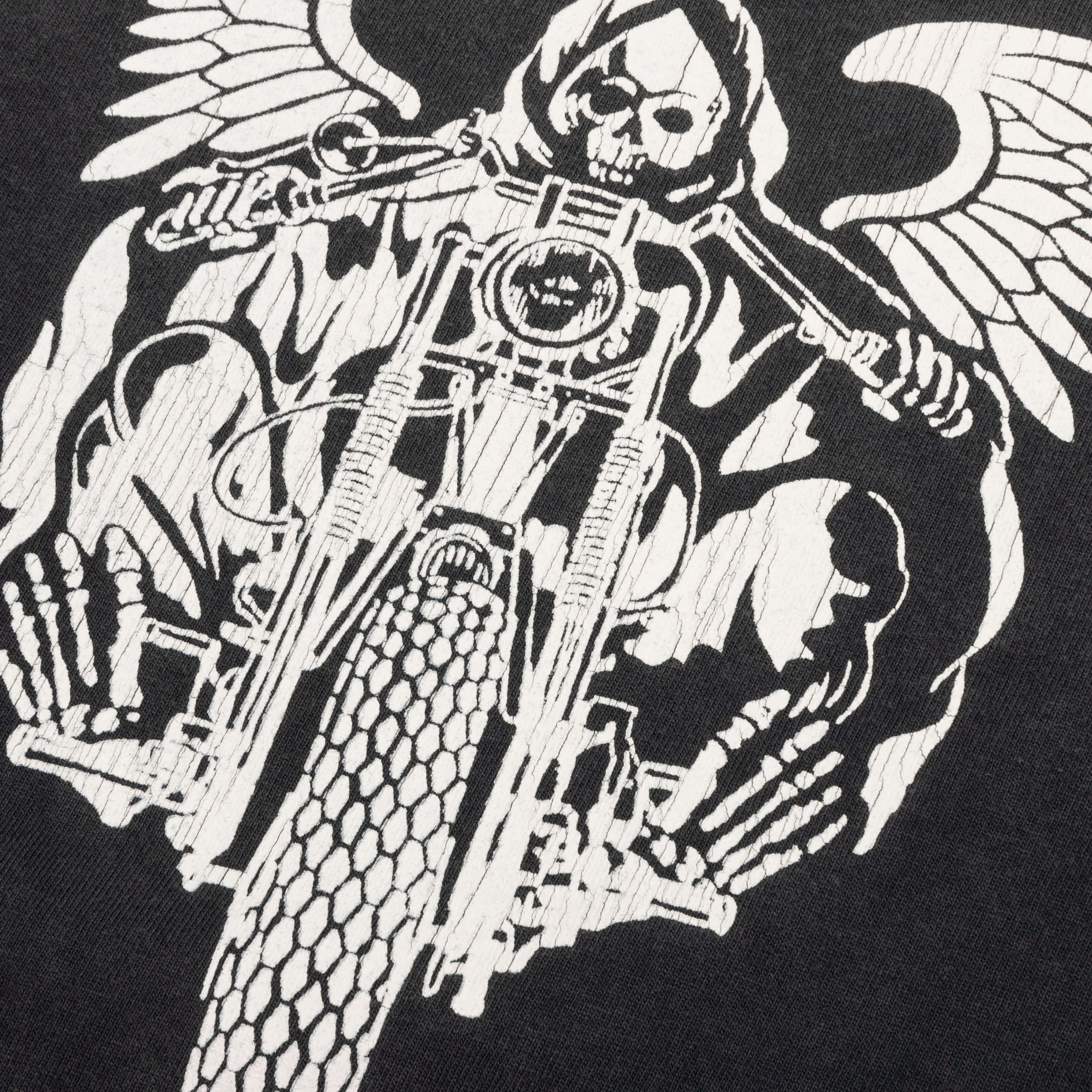 並行輸入品Skull and Bones Black Motorcycle Leather Jacket for Men