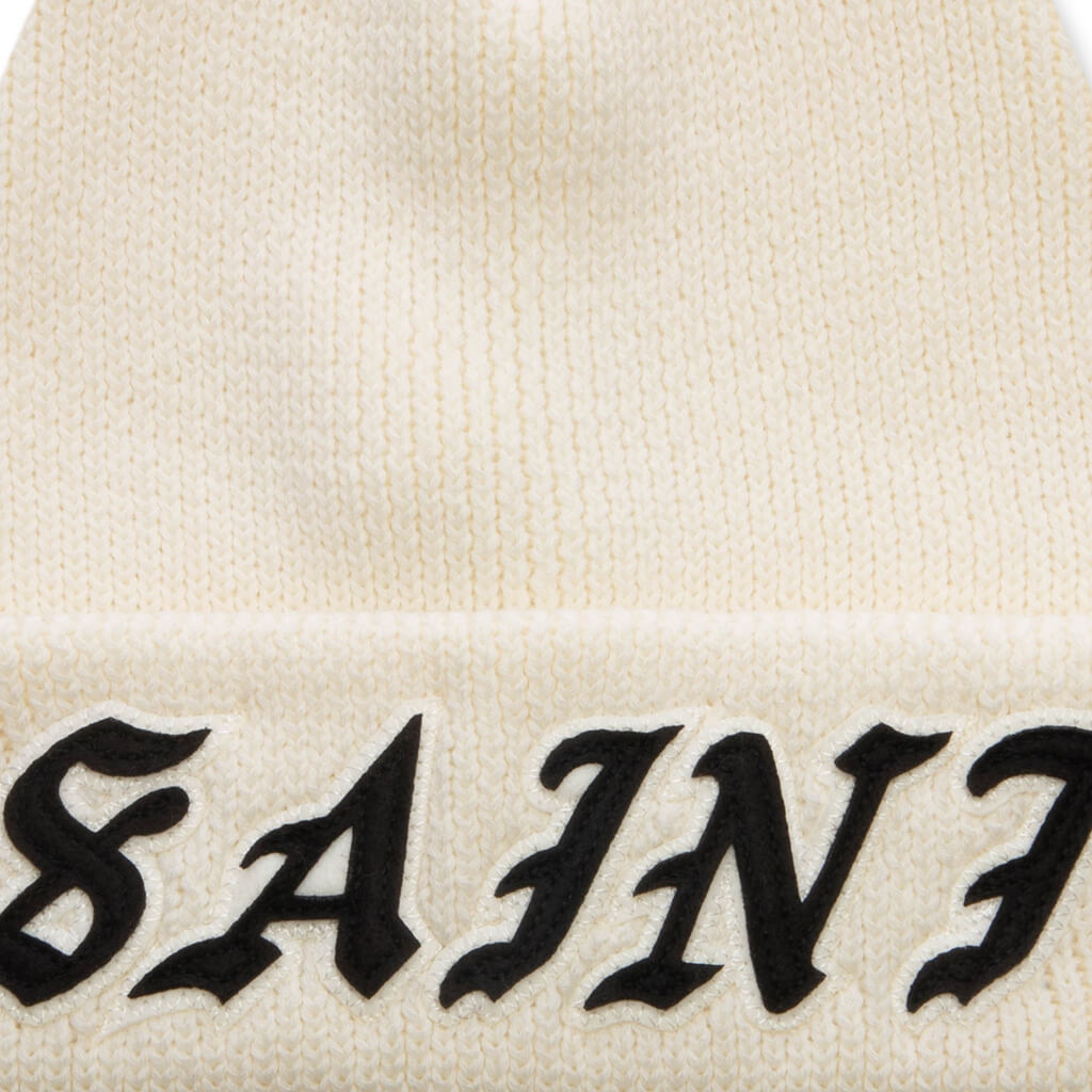 Saint Knit Beanie - White – Feature