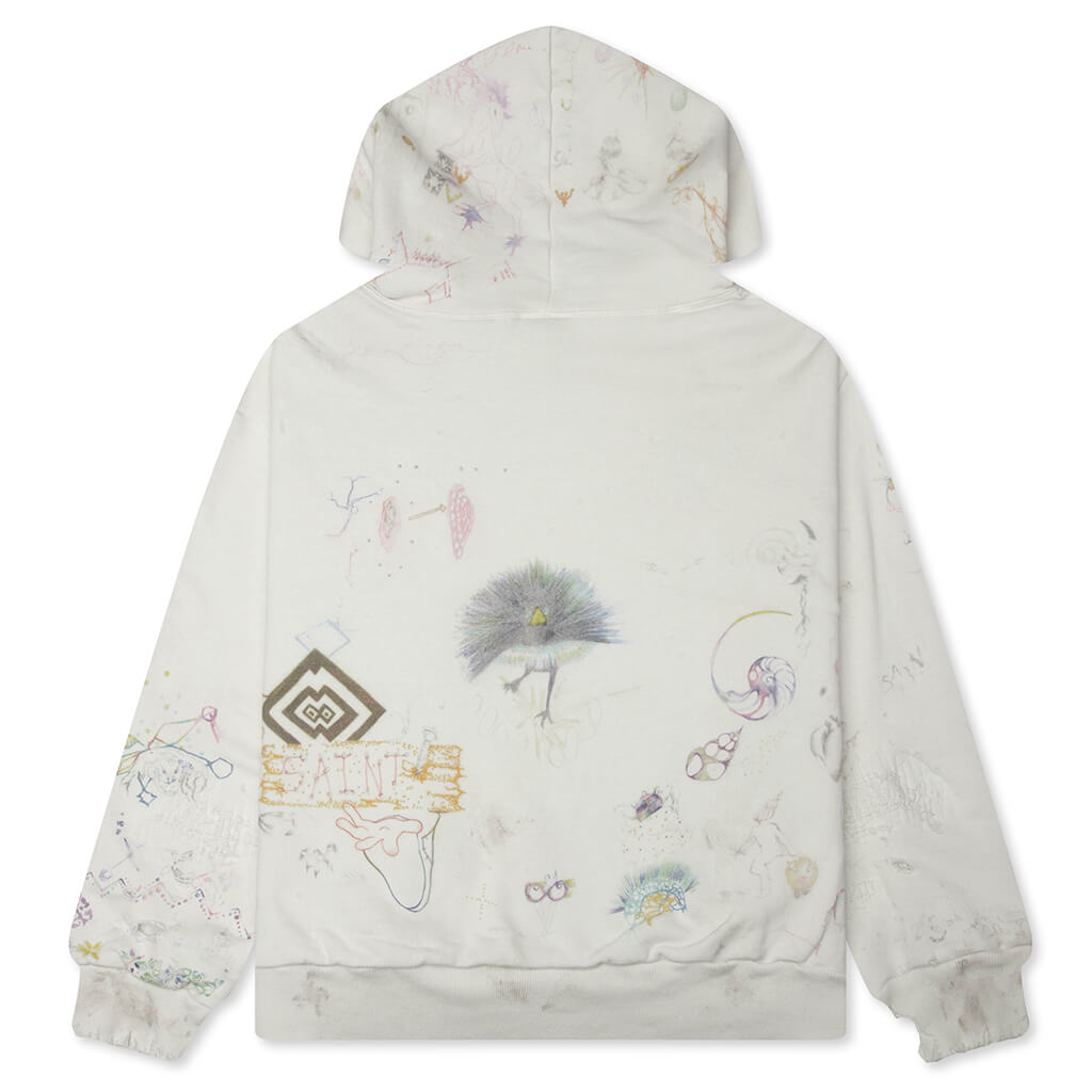 トップス SAINT Mxxxxxx COCO_DOUBLE FACE HOODIE Saint M6 x COCO Double Face Hoodie - White – Feature