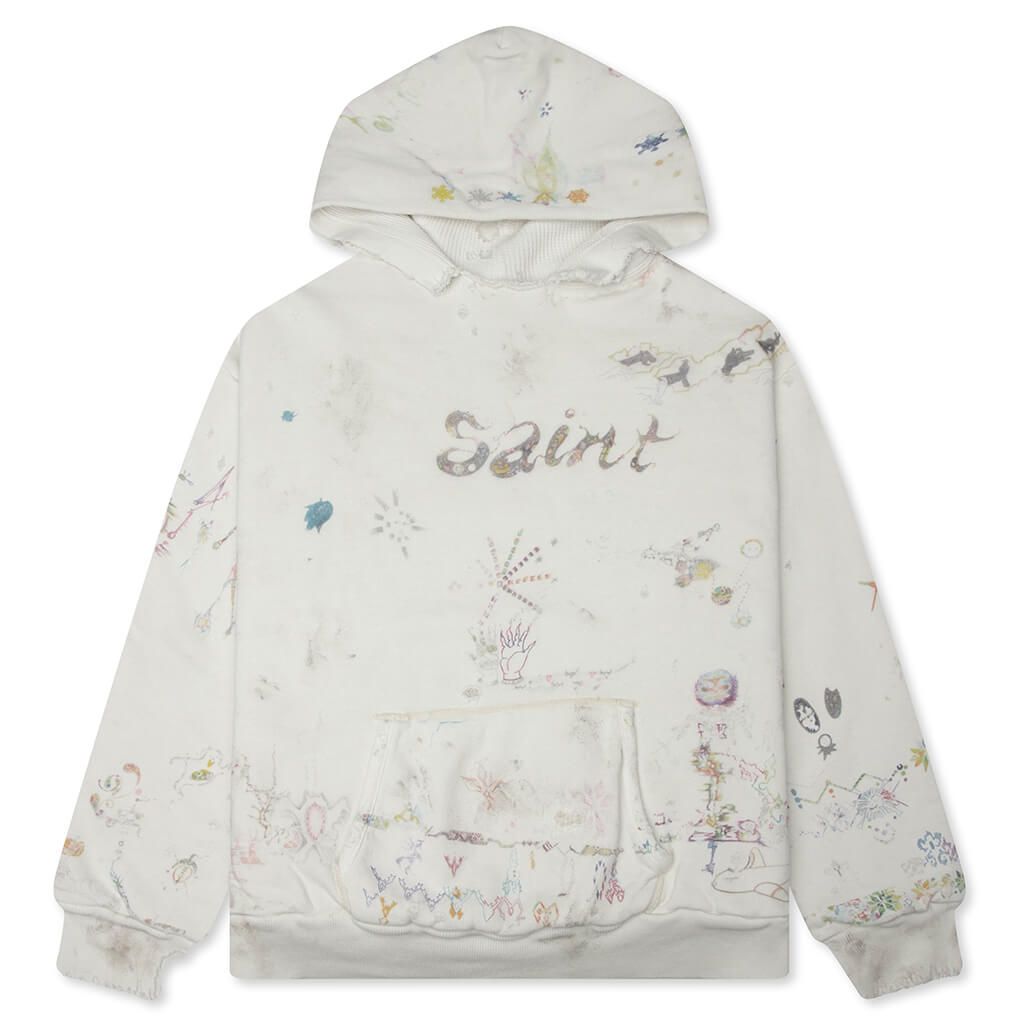 トップス SAINT Mxxxxxx COCO_DOUBLE FACE HOODIE Saint M6 x COCO Double Face Hoodie - White – Feature