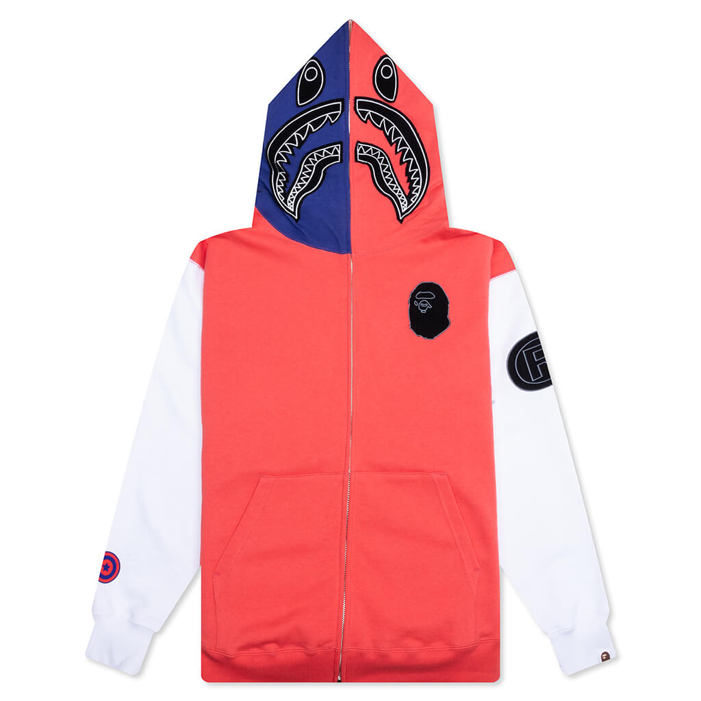 しゃーくぱーかー？ Shark Full Zip Hoodie Japan - Red – Feature