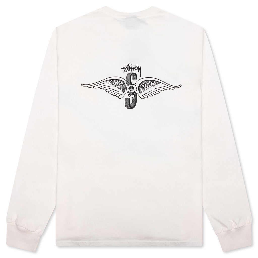 Skull Wings Pigment Dyed L/S Tee - Natural – Feature