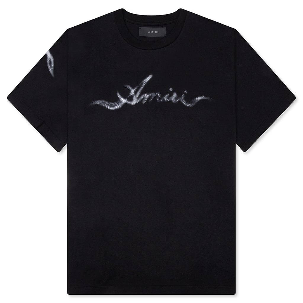 amiri cigarette sweater Amiri Smoke Intarsia Wool & Cotton Crewneck Sweater In Black this long sleeve design features a blue and white logo embroidery with a paisley effect and ribbed trims at the crew neck Amiri Amiri Yellow Knit Sweater