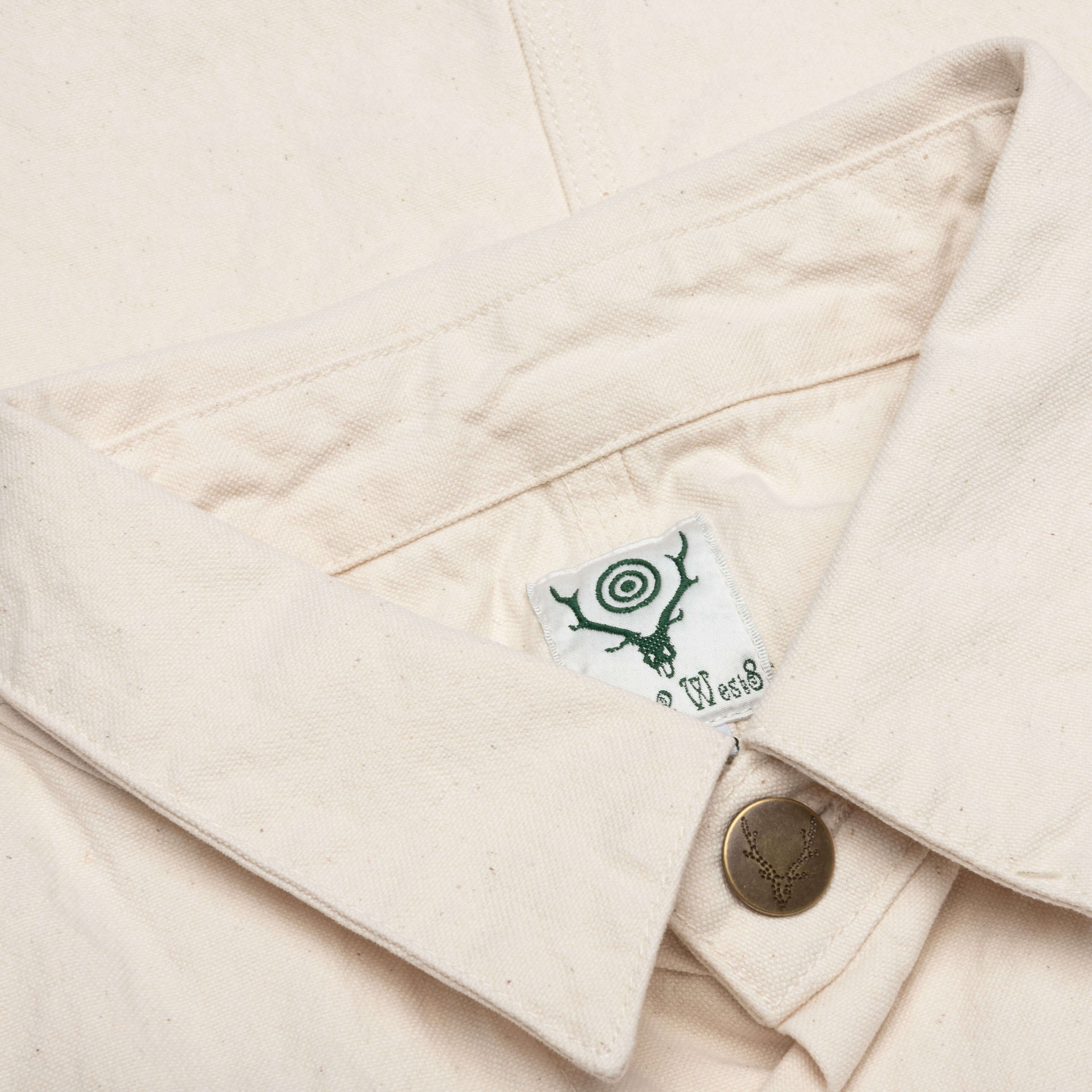 Coverall 10oz Cotton Canvas Off White Feature
