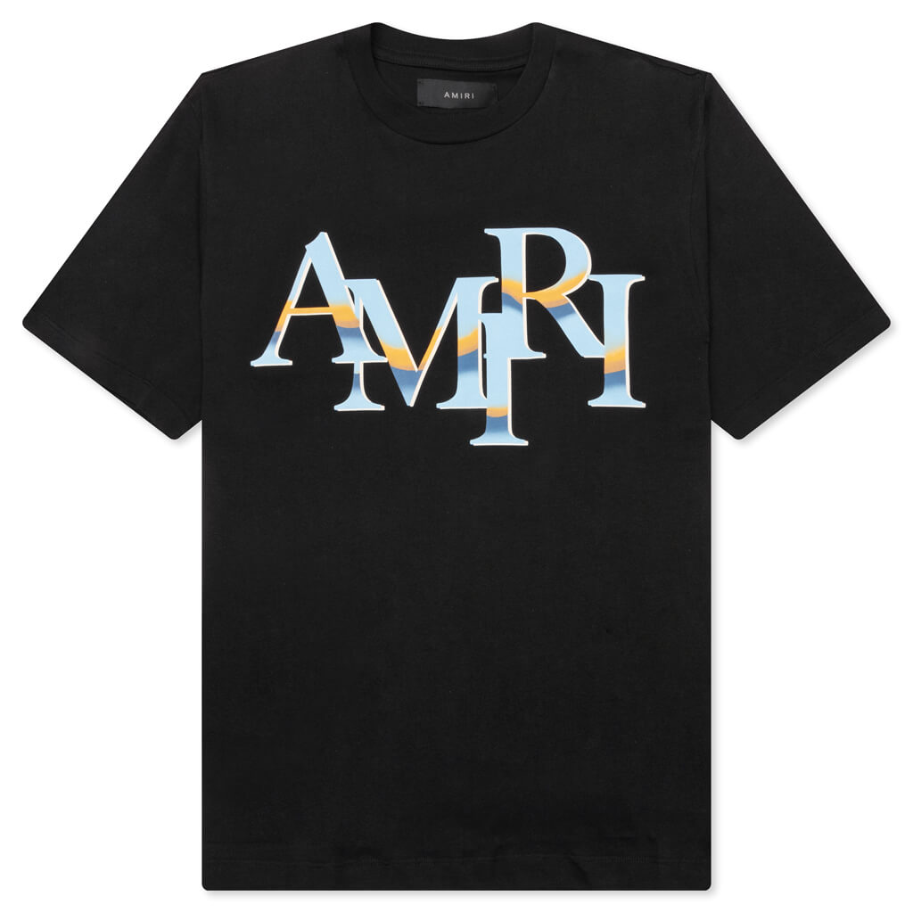 Staggered Chrome Tee Black - Main Image