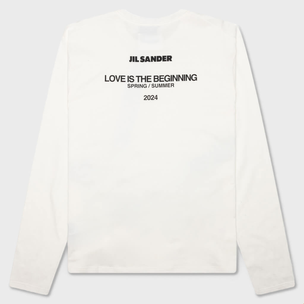 レヴィ italy製 JIL SANDER reversible tee Love is The Beginning Crewneck T-Shirt - Coconut – Feature