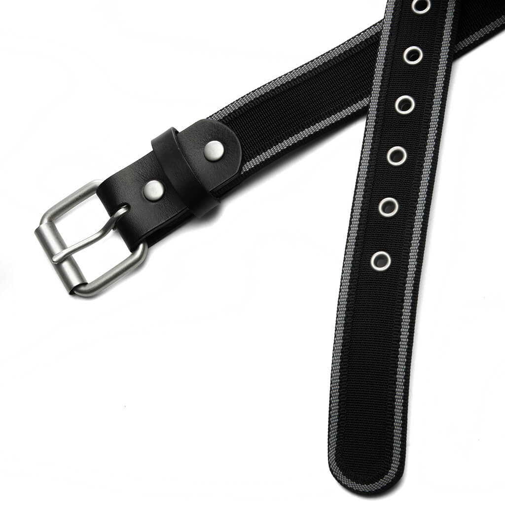 Stripe Webbing Belt Black 黒 新品未開封 Detachable 1