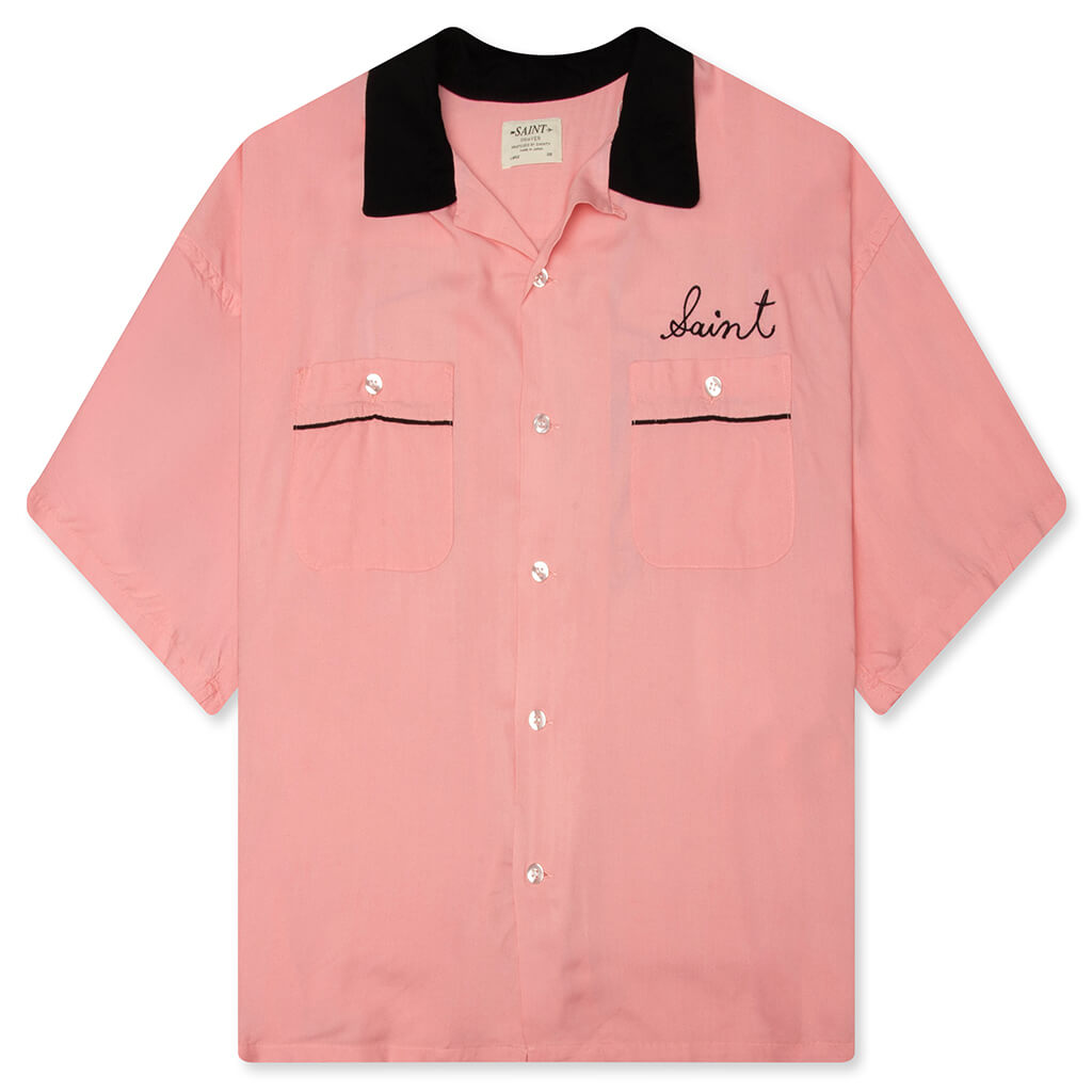 ©SAINT M×××××× 26SS BOWLING SHIRT XL Trump Bowling Shirt - Pink – Feature