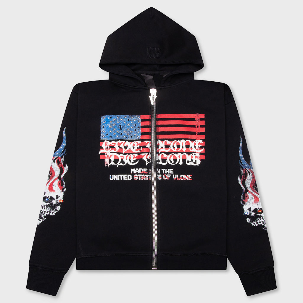 VLONE Flag Zip Up Hoodie - Black – Feature