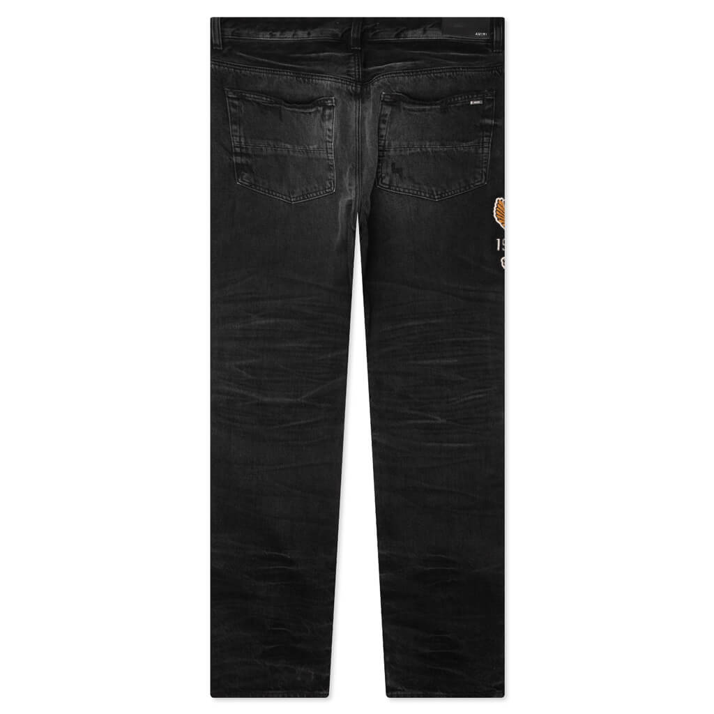 Varsity Eagle Logo Straight Jean Faded Black Feature varsity-eagle-logo-straight-jean-faded-black-feature