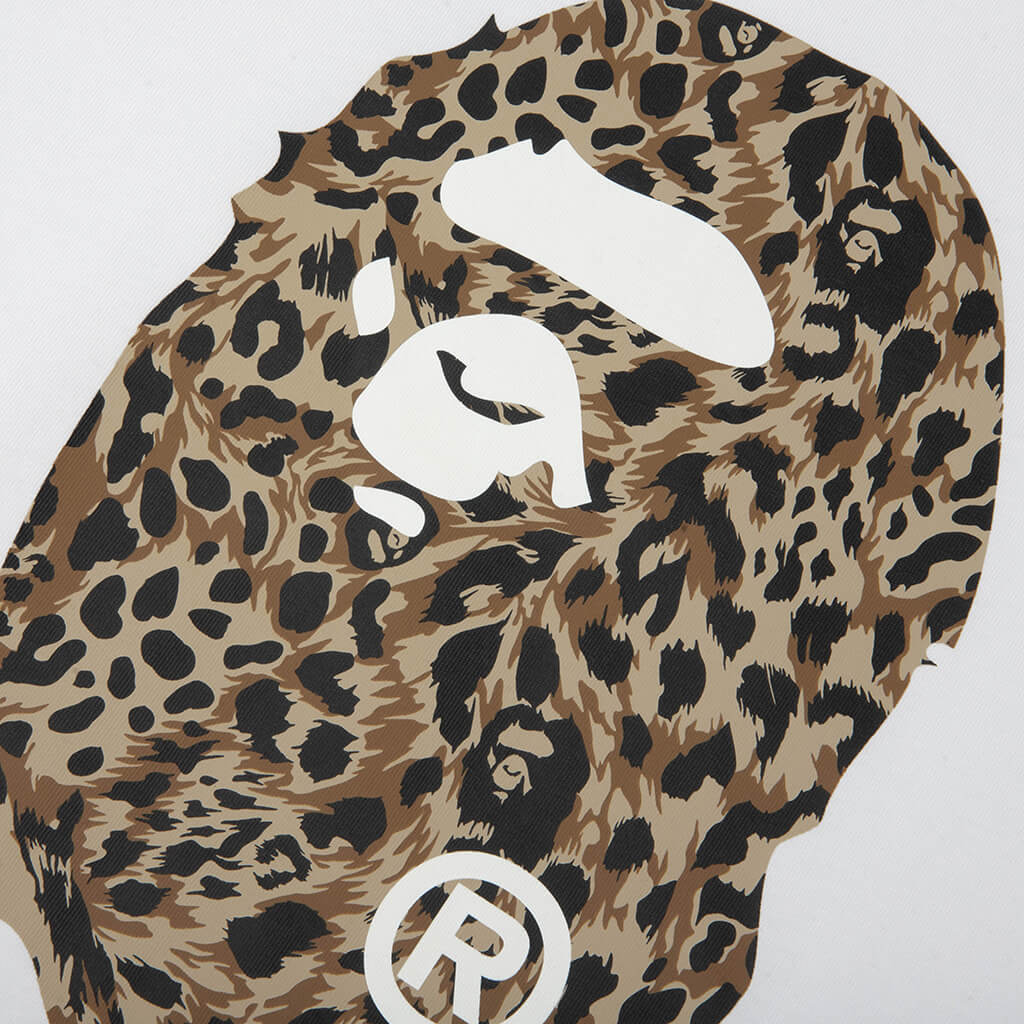 Wild Leopard Pattern Ape Head Relaxed Fit Tee - White – Feature