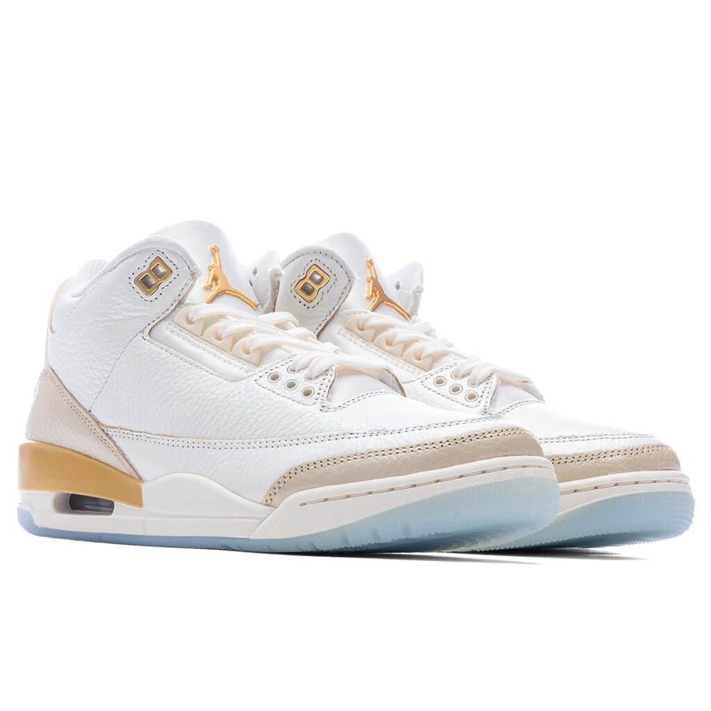 jordan 3 white gold
