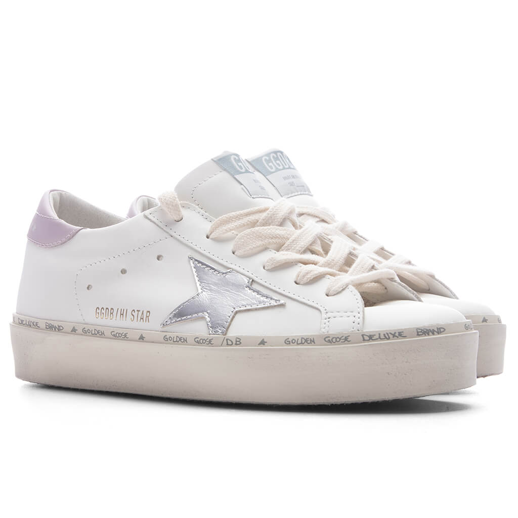 GGDB HI STAR ホワイト/シルバー スニーカーサイズ38 Women's Hi Star - White/Silver/Lilac – Feature
