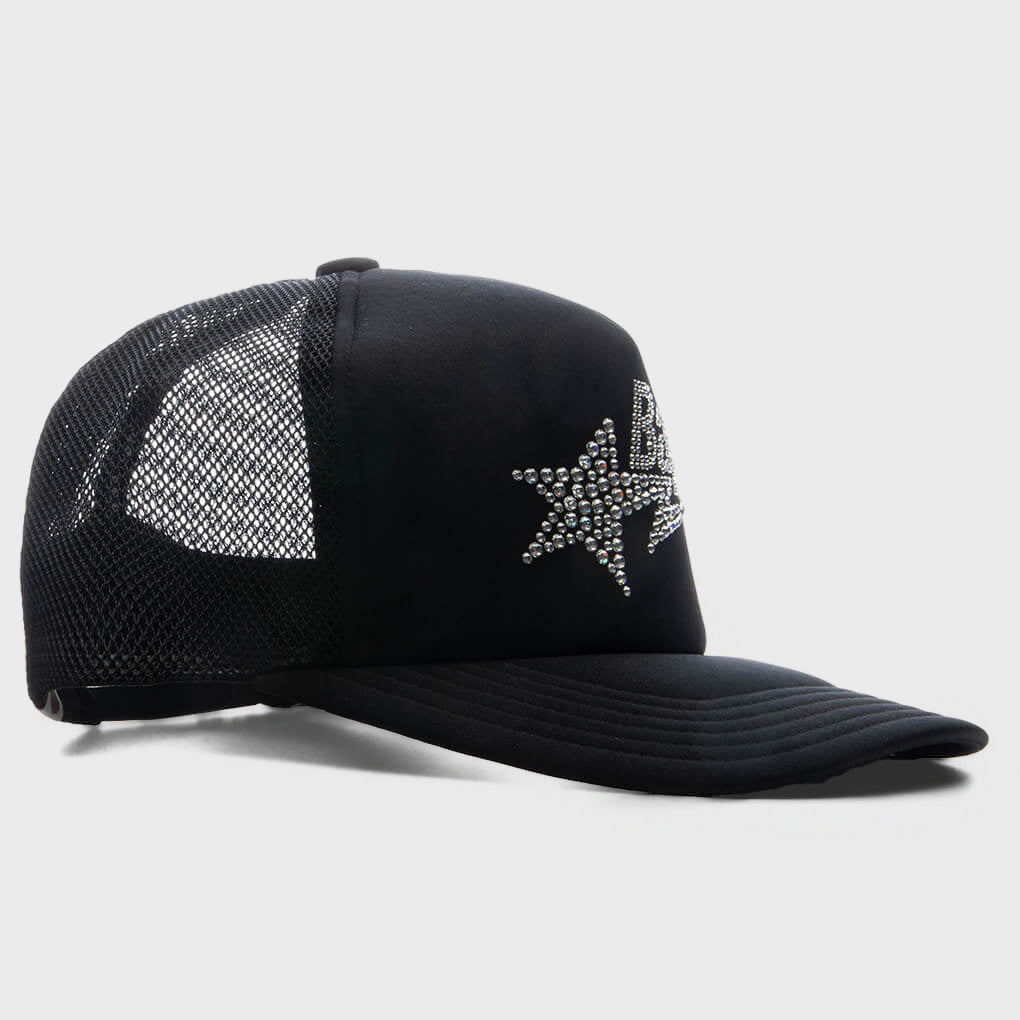 Women's Crystal Stone Bape STA Logo Mesh Cap - Black – Feature