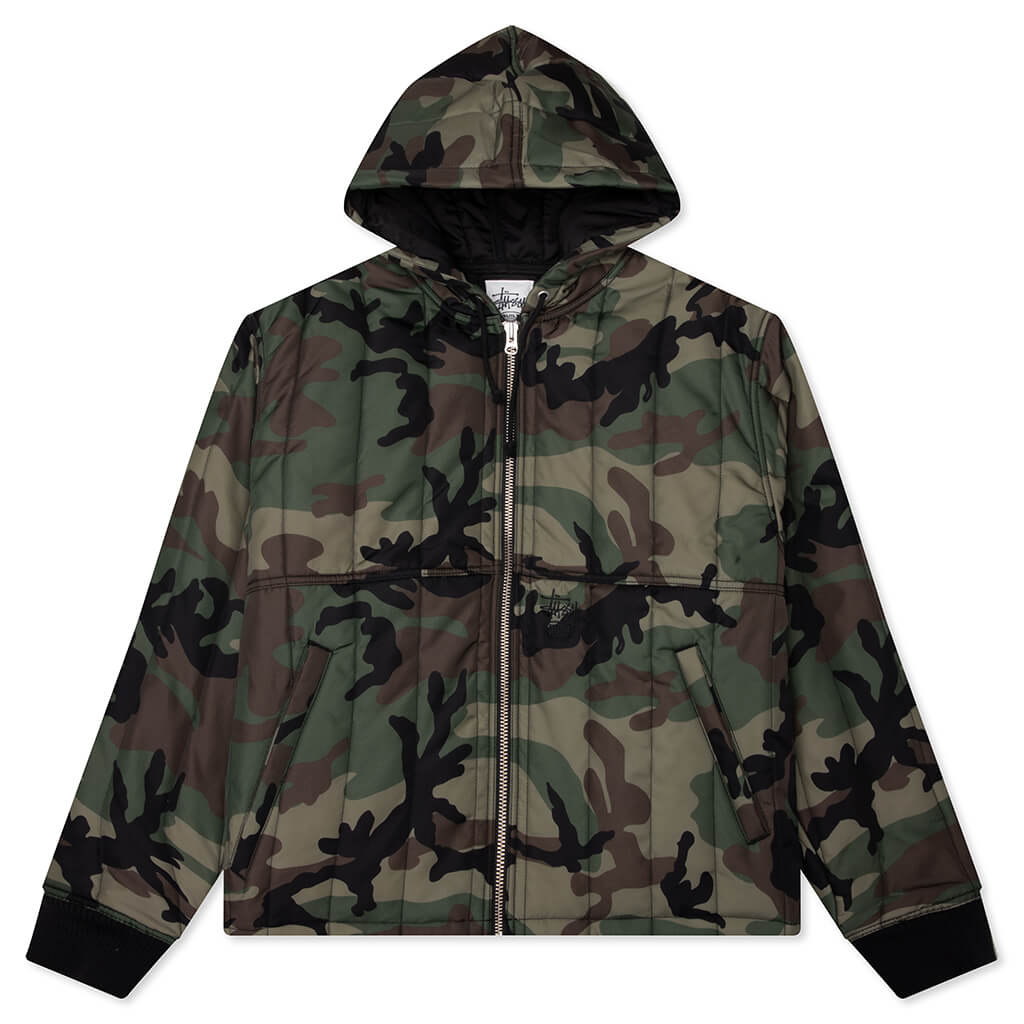 Work Jacket Quilted Nylon - Woodland Camo – Feature