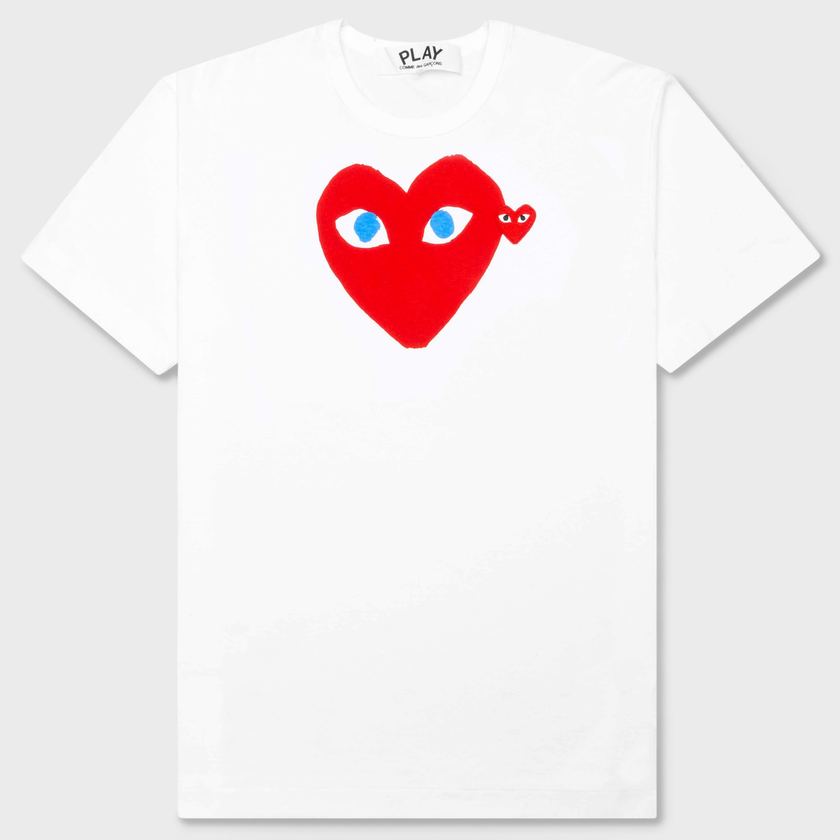Blue Eyes Red Heart T-Shirt - White – Feature