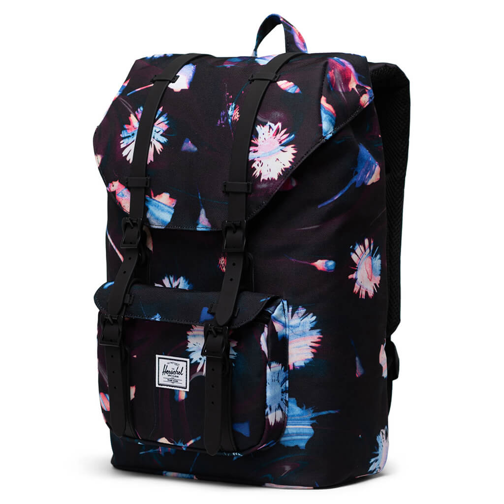 herschel backpack vintage floral black Little America Mid-Volume Backpack