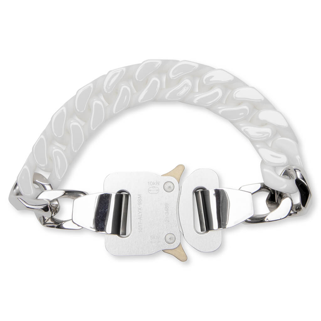 Ceramic Buckle Chain Bracelet - White