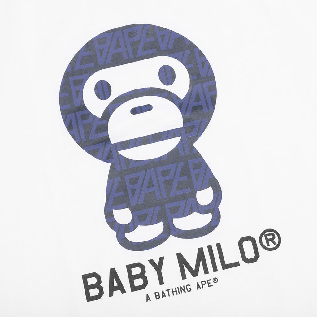 A Bathing Ape Milo Monogram Cotton T-Shirt - White