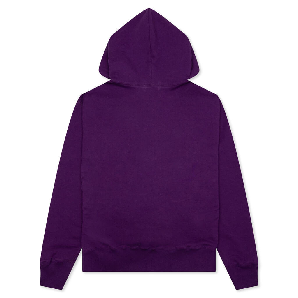College Relaxed Fit Full Zip Hoodie - Purple – Feature