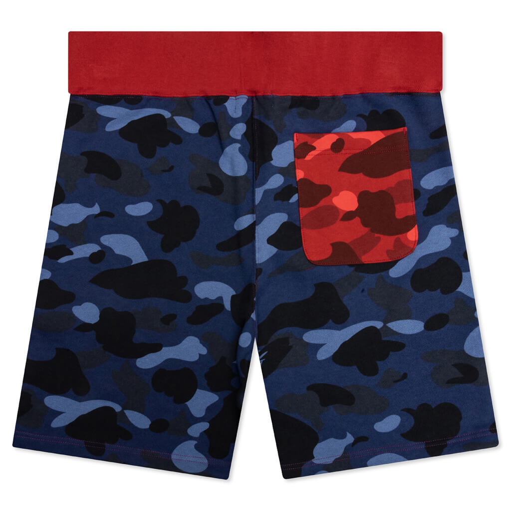 Crazy Camo Shark Sweat Shorts Purple – Feature - Main Image