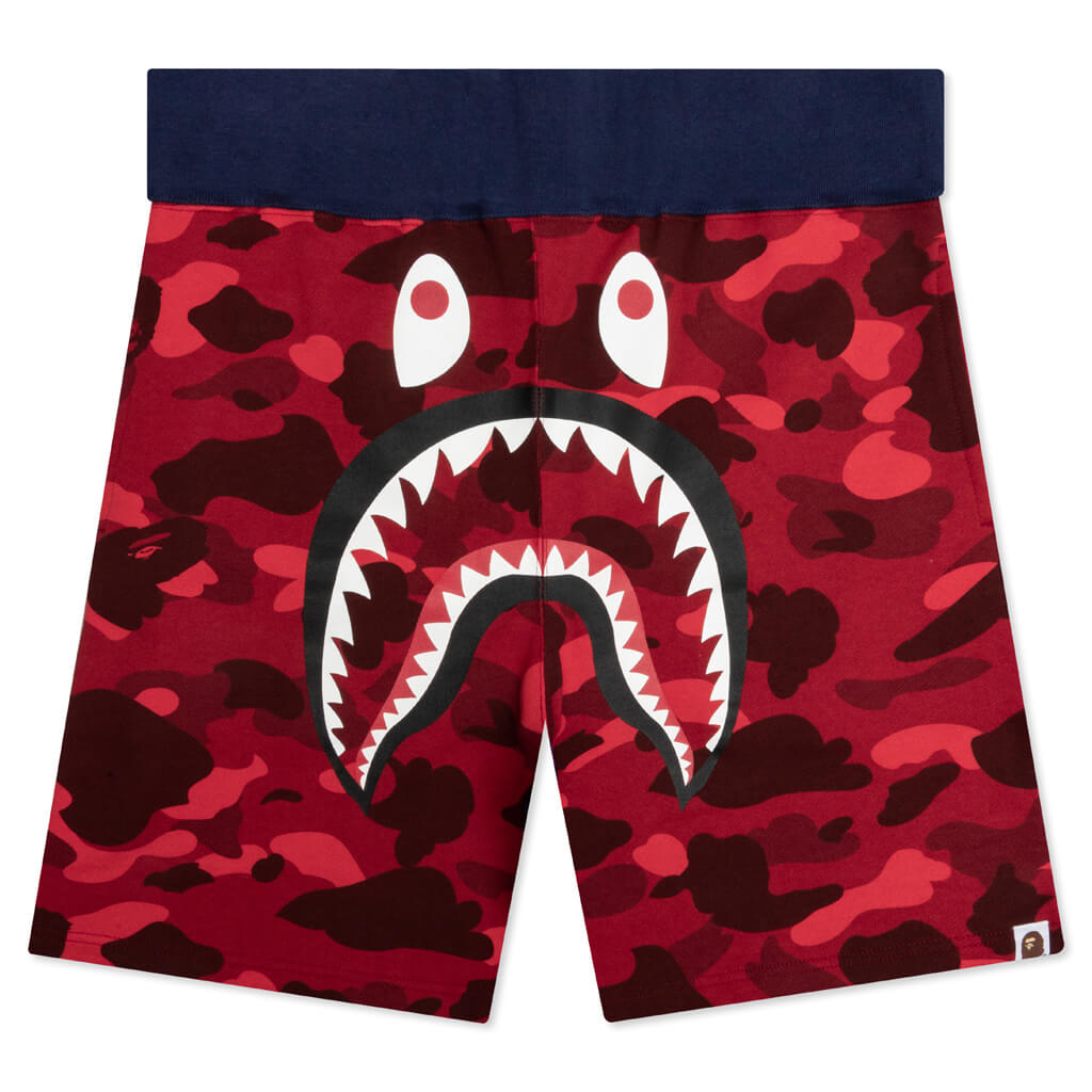 Crazy Camo Shark Sweat Shorts - Red – Feature