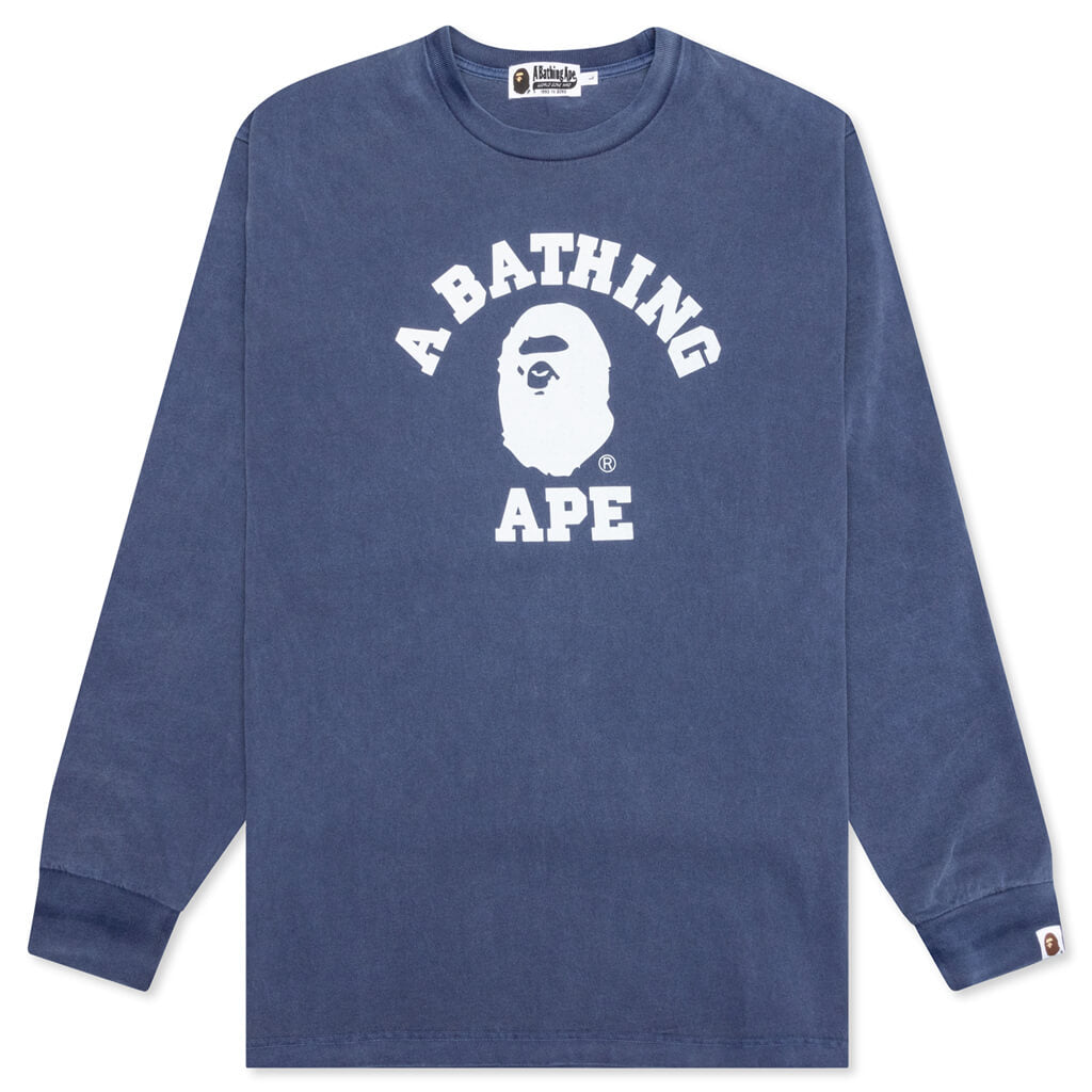 Overdye College L/S Tee - Navy – Feature