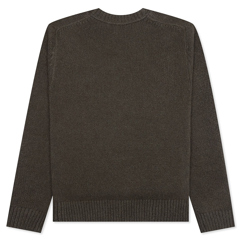 Wool Blend Crewneck Jumper - Forest Green – Feature