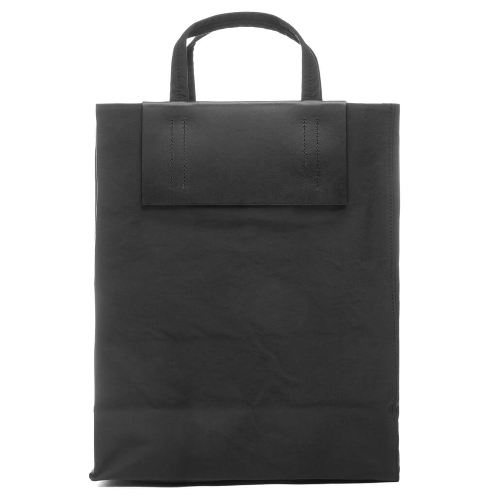 Papery Nylon Tote Bag - Black/Black