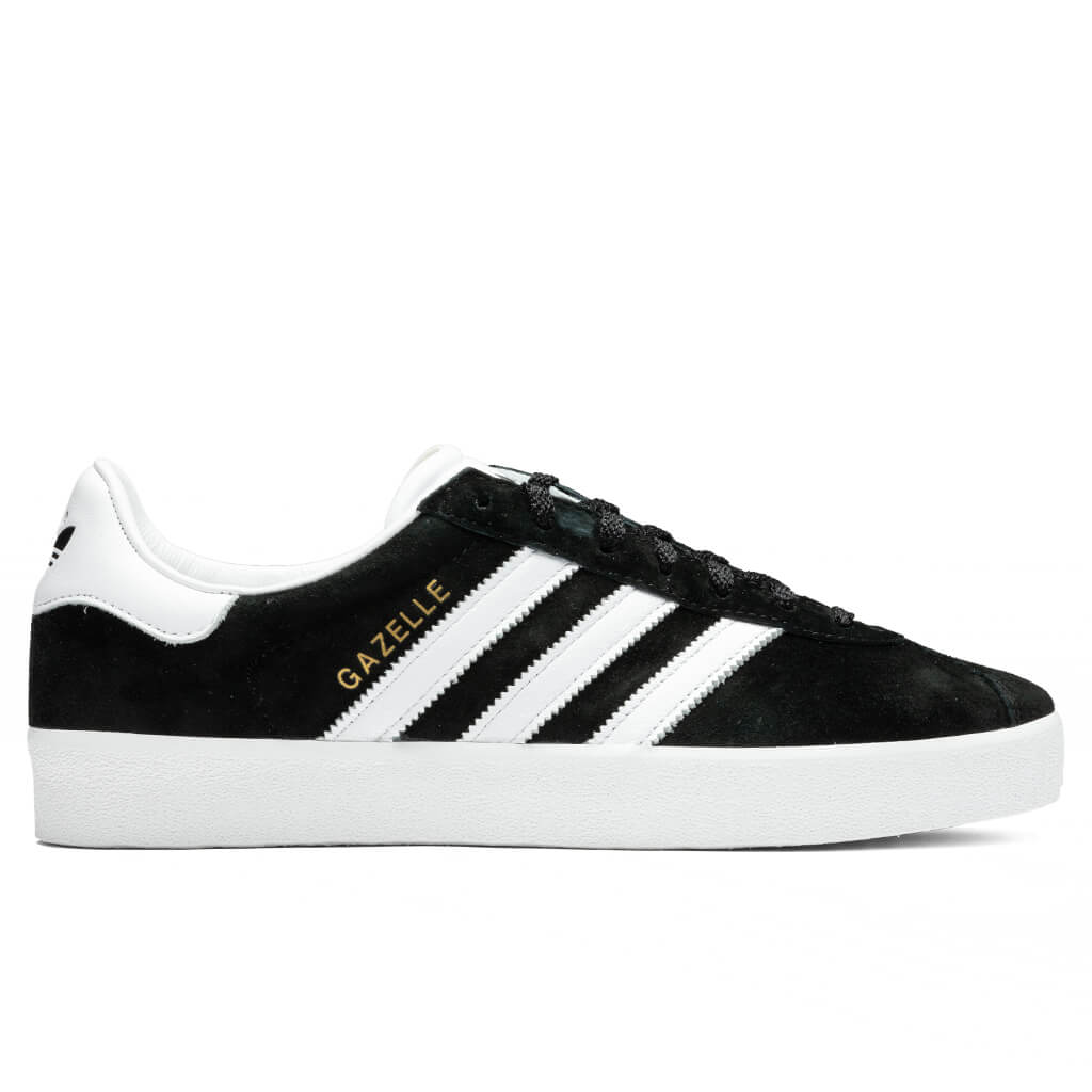 Gazelle 85 - Core Black/White/Gold Met Feature Gazelle 85 - Core Black/White/Gold Met Feature