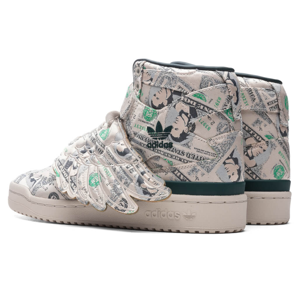Adidas Originals x Jeremy Scott Forum Wings Hi Money - Bliss/Green 