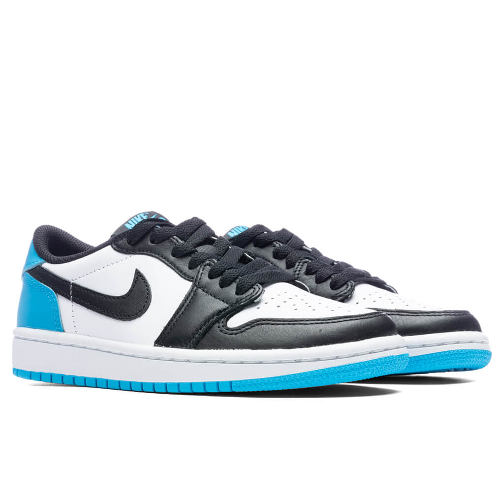 Air Jordan 1 Low OG Women's - White/Dark Powder Blue/Black – Feature