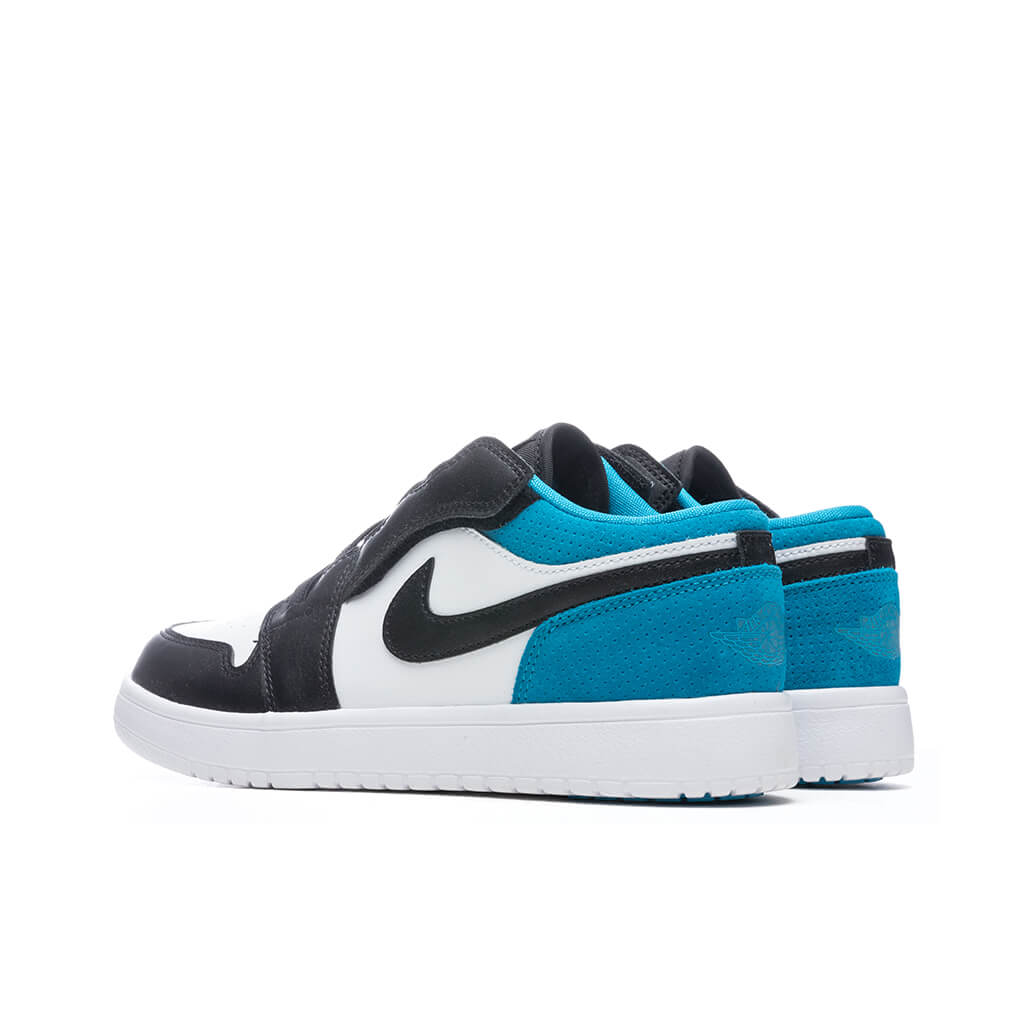 low blue and white jordan 1