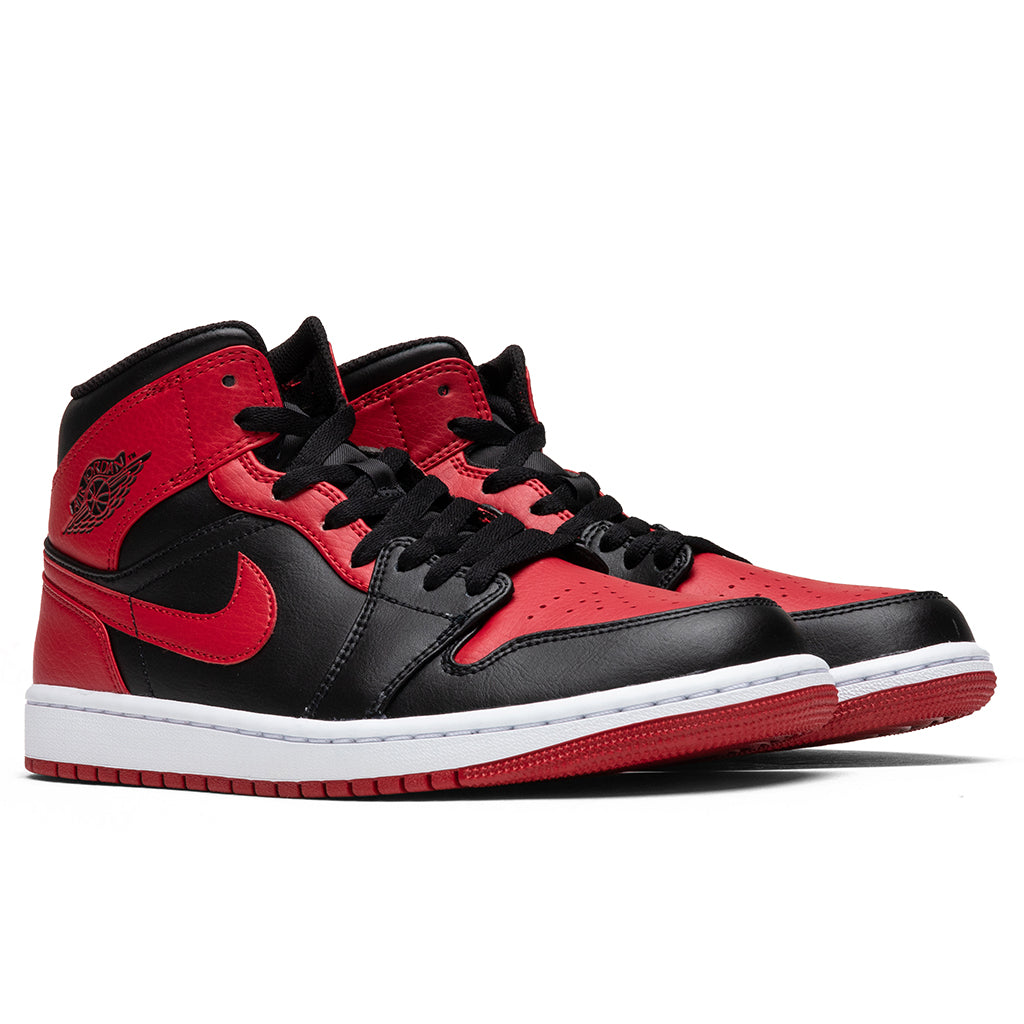 Air Jordan 1 Mid (gs) - Black Gym Red White – Feature