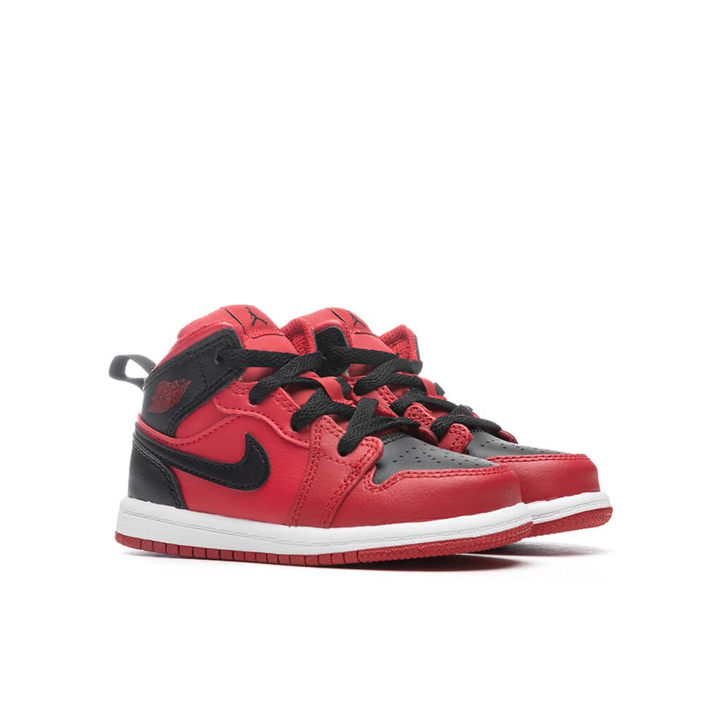 jordan 1 mid black gym red white