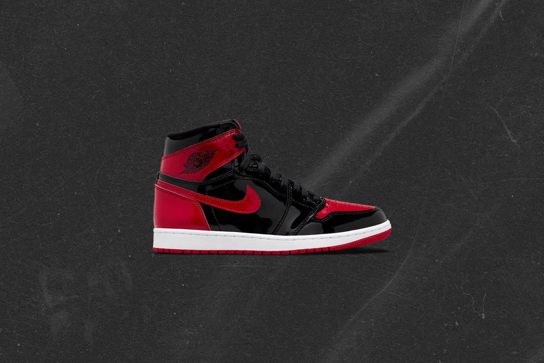 Air 1 Retro High OG (GS) 'Patent Bred' - Black/Varsity Red/White â Feature