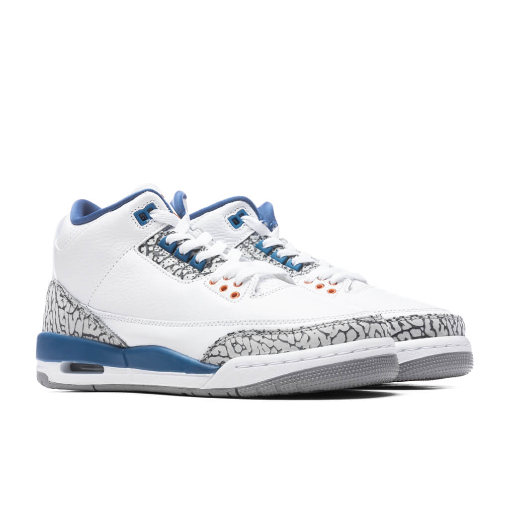Air Jordan 3 Retro (GS) True Blue and Copper - White/Metallic Copper/True Blue