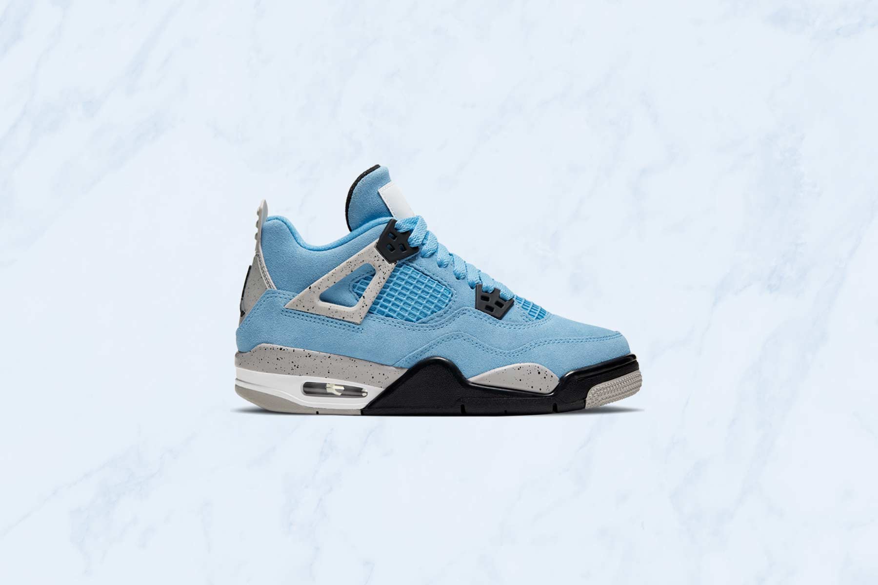Air 4 Retro (GS) - University Blue/Tech Grey â Feature