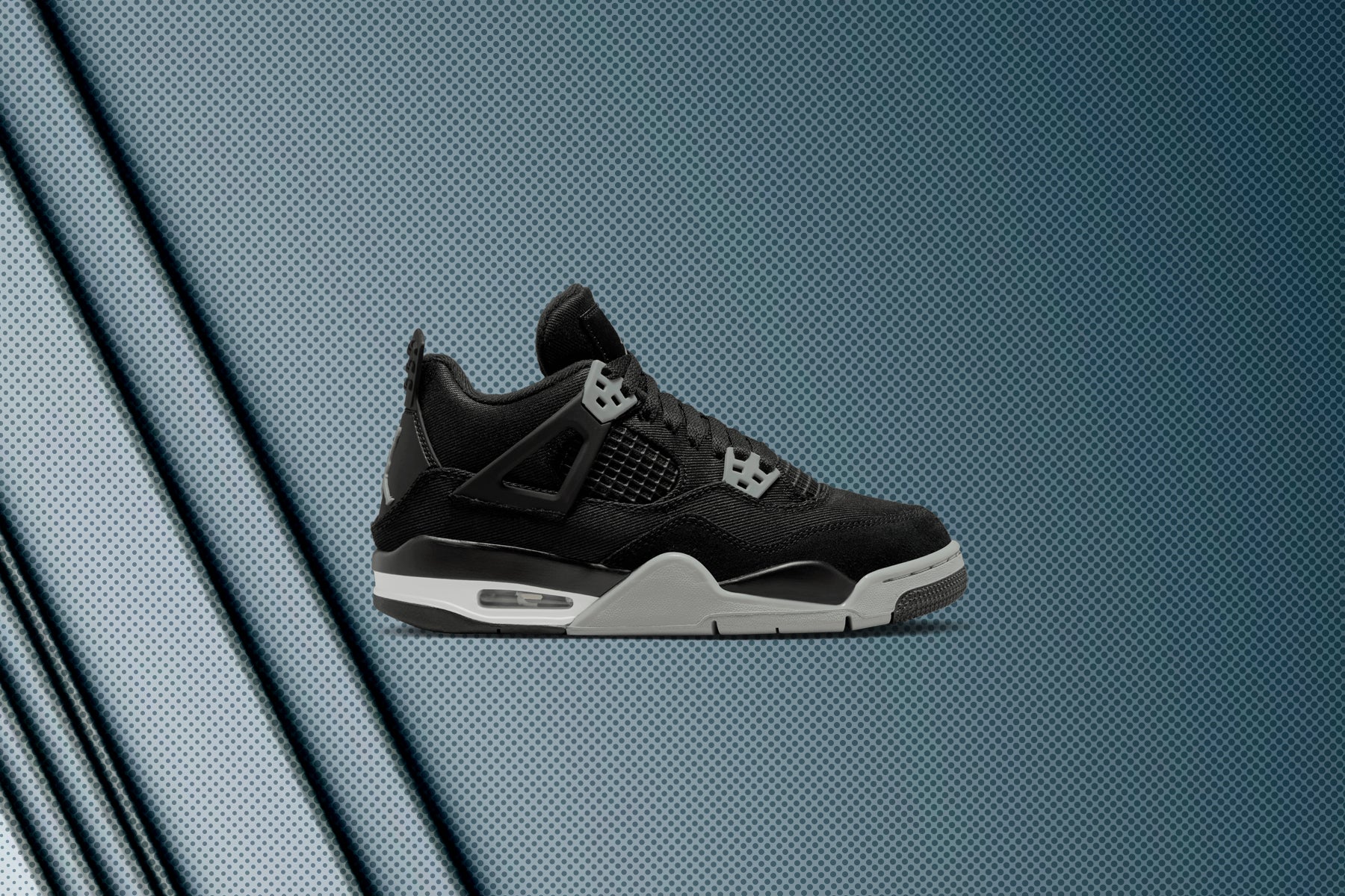 Air 4 Retro SE (GS) - Black/Light Steel Grey/White â Feature