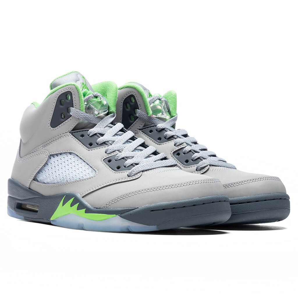 Air Jordan 5 Retro 'Green Bean' - Silver/Flint Grey – Feature