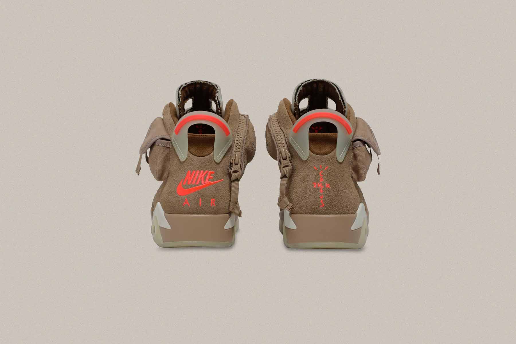 Air Jordan Retro x Travis Scott British Khaki/Bright Crimson