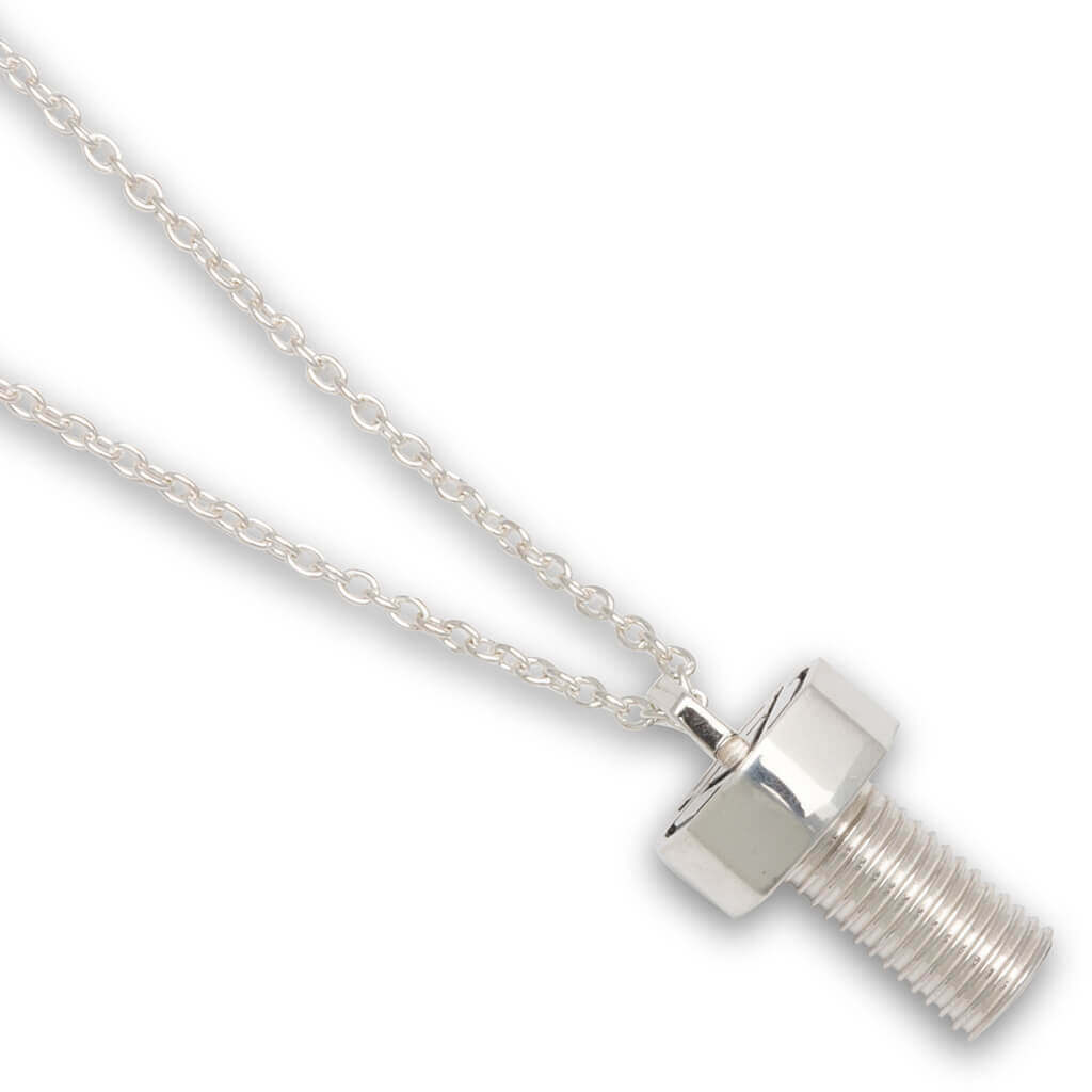 Bolt Charm Necklace Silver Feature