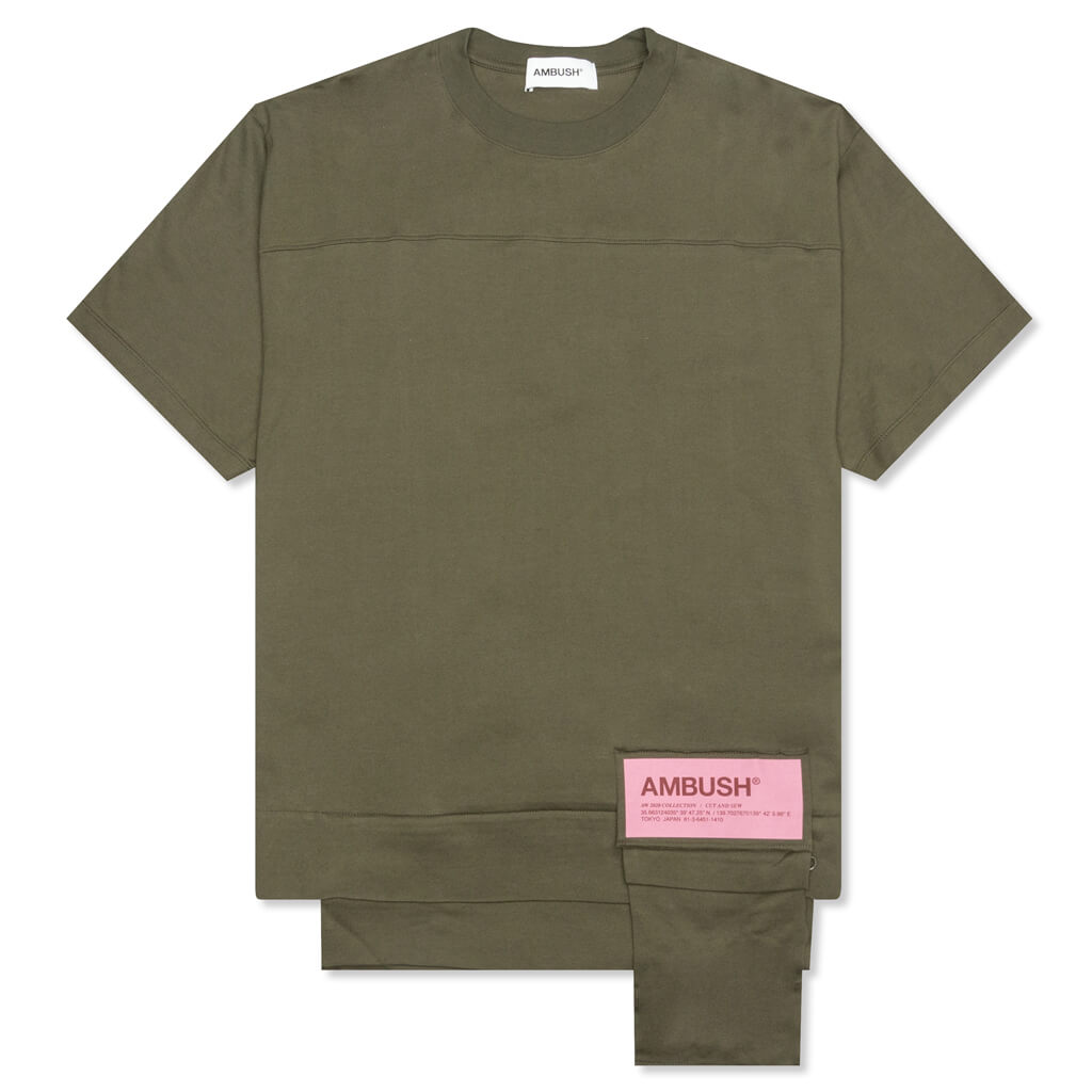 New Waist Pocket T-Shirt - Dark Green