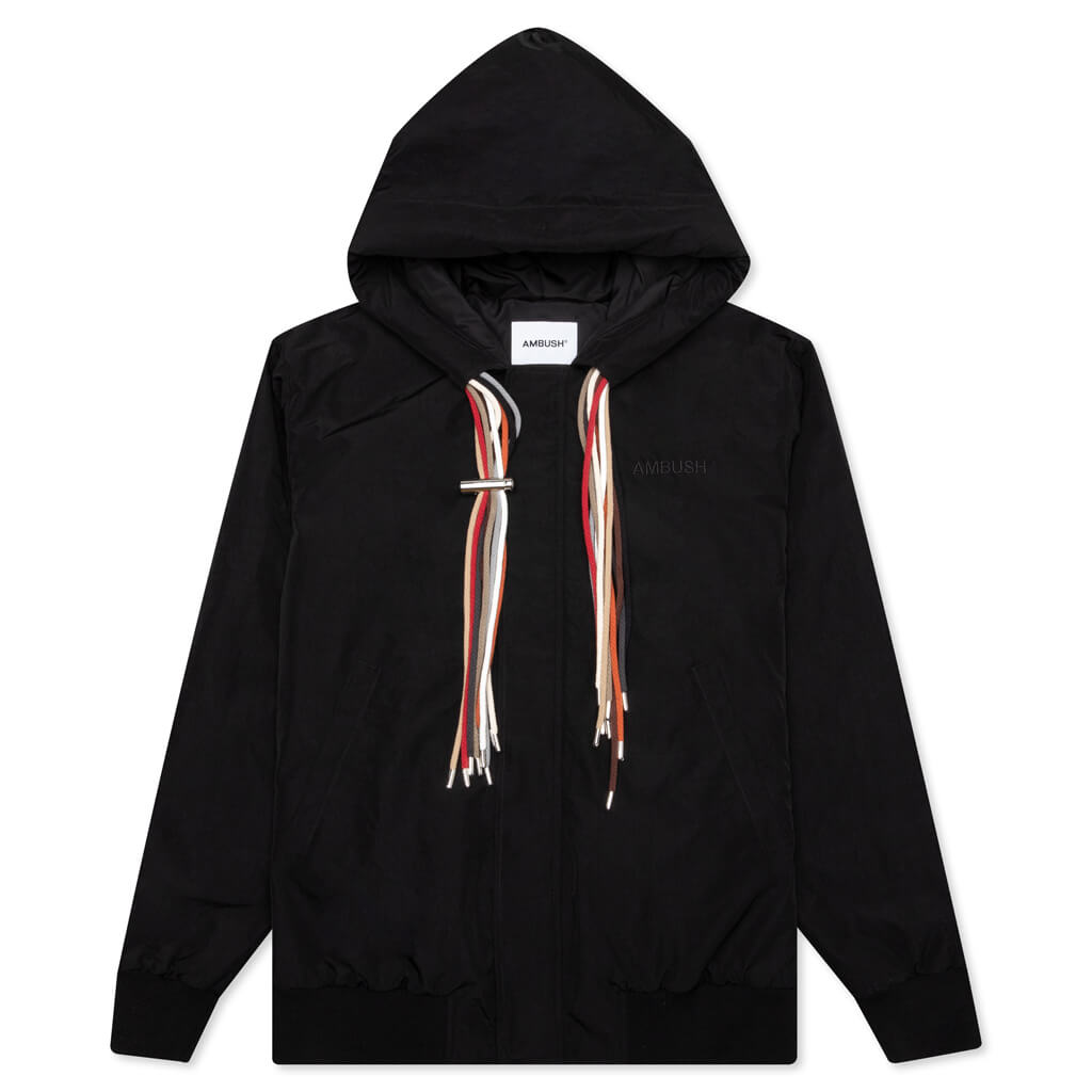 Nylon Multicord Hoodie - Black/Black