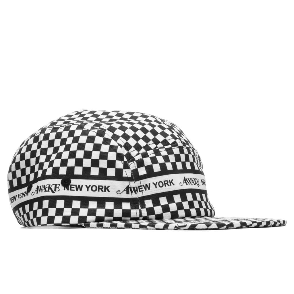 Awake Checkered Logo 5 Panel Cap - Black – Feature