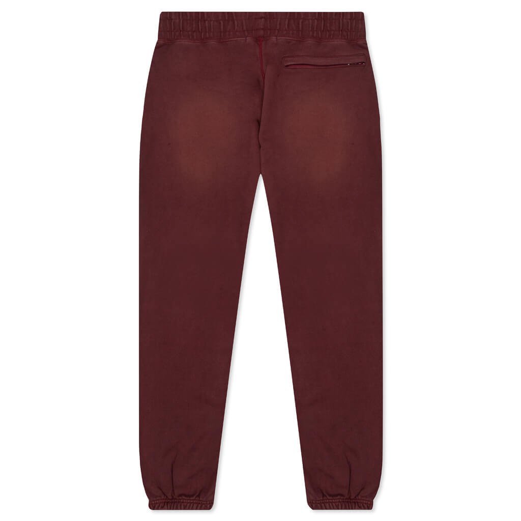 Awake Sunbleached Logo Sweatpants - Maroon – Feature