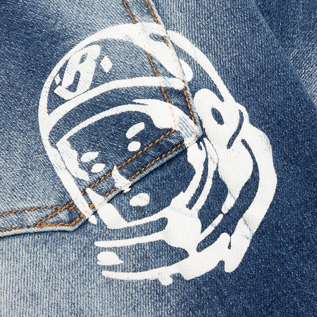 Billionaire Boys Club Blue Printed Denim Jacket - Indigo